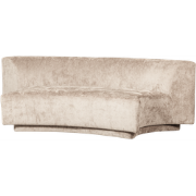 WOOOD Popular 2-zits Bankje - Polyester - Naturel - 72x215x97