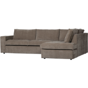 WOOOD Hajo Hoekbank Rechts - Rib - Taupe - 84x283x197