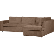 WOOOD Hoekbank Rechts Hajo - Chenille - Mud - 84x283x197