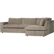 WOOOD Hajo Hoekbank Rechts - Rib - Clay - 84x283x197