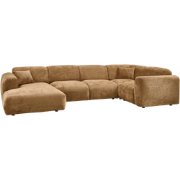 WOOOD Cloud Hoekbank Rechts - Chenille - Geel - 80x345x198 cm