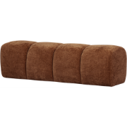 WOOOD Mojo Eetbankje 164 cm Mojo - Ribstof - Roest Bruin - 49x164x45