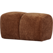 WOOOD Mojo Poef - Ribstof - Roest Bruin - 80x60x45