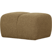 WOOOD Mojo Poef - Bouclé - Geel/Bruin Melange - 80x60x45