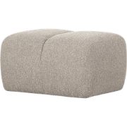 WOOOD Mojo Poef - Bouclé - Beige Melange - 80x60x45