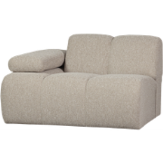 WOOOD Mojo 1-Zits Bank Met Arm Links - Bouclé - Beige - 74x120x97