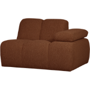 WOOOD Mojo 1-Zits Bank Met Arm Rechts - Bouclé - Roest Bruin Melange