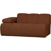 WOOOD Mojo 1,5-Zits Bank Met Arm Links - Bouclé - Roest Bruin