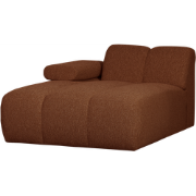 WOOOD Mojo Chaise Longue Elementenbank Links - Bouclé - Roest Bruin