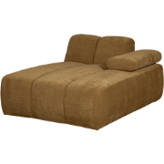 WOOOD Mojo Chaise Longue Elementenbank Rechts - Ribstof - Honing Geel