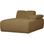 WOOOD Mojo Chaise Longue Elementenbank Rechts - Bouclé - Geel/Bruin