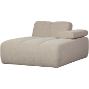 WOOOD Mojo Chaise Longue Elementenbank Rechts - Bouclé - Beige