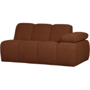 WOOOD Mojo 1,5-Zits Bank Met Arm Rechts - Bouclé - Roest Bruin