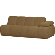 WOOOD Mojo 2-Zits Bank Met Arm Rechts - Bouclé - Geel/Bruin Melange