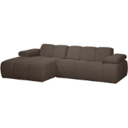 WOOOD Mojo Chaise Longue Bank Links - Bouclé - Bruin Melange