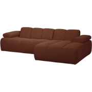 WOOOD Mojo Chaise Longue Bank Rechts - Bouclé - Roest Bruin Melange