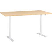 DESTINAS - Elektr bureau - Wit/Lichtbruin - 180 x 72 cm - Vezelplaat