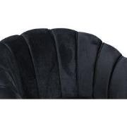 Luxe Velvet Schelp Fauteuil Mila Zwart | Gouden Poten