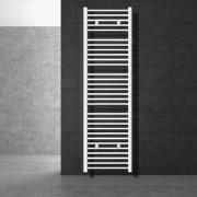 Badkamerradiator Sahara 500 x 1800 mm wit gebogen met zijaansluiting