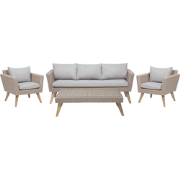 VITTORIA - Loungeset voor 5 - Taupe - PE rotan