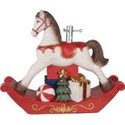 Clayre & Eef Kerstboom Standaard Hobbelpaard 73x21x61 cm Wit Keramisch...