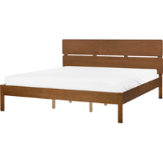 BOISSET  - Bed - Donkerbruin - 180 x 200 cm - Rubberhout