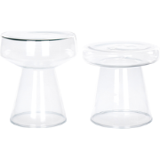LAGUNA/CALDERA - Bijzettafel set van 2 - Transparant - Glas