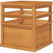 Verhoogde plantenbak hout 65 x 65 x 73 cm - Bruin