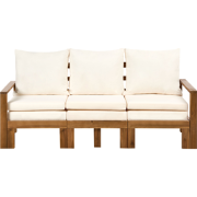 ISOLELLO - Tuinbank met kussens - Lichtbeige - Acaciahout