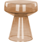 LAGUNA - Bijzettafel - Goudbruin - Glas