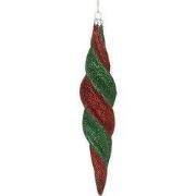 Clayre & Eef Kerstbal Ø 5x22 cm Rood Groen Glas