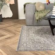 Vintage vloerkleed Ethel Groen/Blauw Groen; Blauw - Polyester