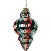 Clayre & Eef Kerstbal Ø 7x12 cm Meerkleurig Glas