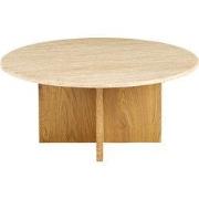 Salontafel Lichtbruin Marmer - Ø80x35cm - Faria