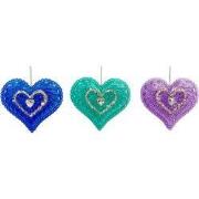 3.7 inch Heart Orna X 3. 5x5x10 cm kerstornament