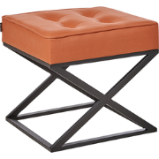 MURDO - Voetenbankje - Oranje - Kunstleer