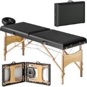 Hoogteverstelbare Massagetafel met Houten Frame - Opvouwbaar Massagebe...