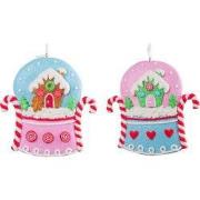 4.375 inch H Clay Dough Globe Shap Orna X 2. 5x5x10 cm kerstornament