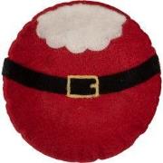 Clayre & Eef Decoratie schaal Ø 18x4 cm Rood Vilt Kerstman