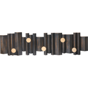 ZILLAH  - Wandgemonteerde kapstok - Zwart - Dennenhout