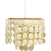 PARANGI - Kroonluchter - Lichtbeige - Kokosnootschil