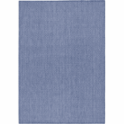 Vloerkleed rechthoekig donkerblauw met geometrische strepen - FRESCO