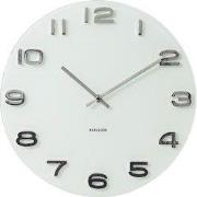 Wandklok Vintage - Wit rond glas - Ø35cm