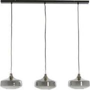 Light&living Hanglamp 3L 120x30x21 cm SOLNA antiek brons+smoke glas