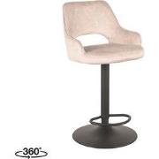 LABEL51 Barkruk Fer - Naturel - Velours - Gaslift