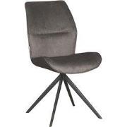 LABEL51 Eetkamerstoel Comfy - Antraciet - Cosmo - Black Frame