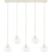 Light&living Hanglamp 5L 104x19x14 cm BISHO glas helder+crème