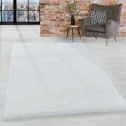 Luna Hoogpolig Wit vloerkleed - Geo - 200 X 290 CM