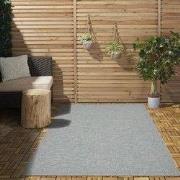 Cyrene Laagpolig Kader Turquoise / Grijs vloerkleed - Indoor En Outdoo...