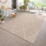 Tenedo Indoor & Outdoor Beige vloerkleed - Geruit - 160 X 230 CM